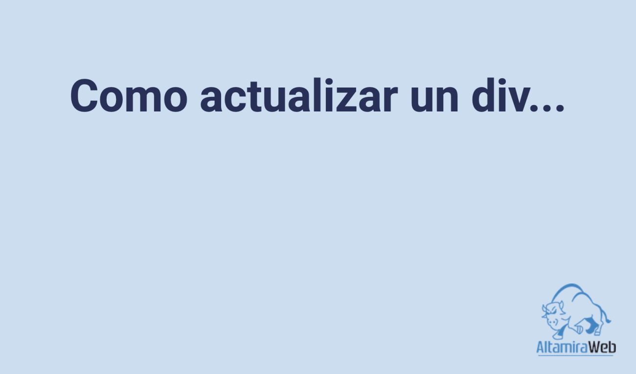 Como Actualizar Un Div